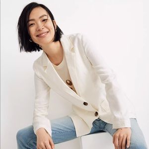 NWT - Madewell Linen Dorset Blazer White M